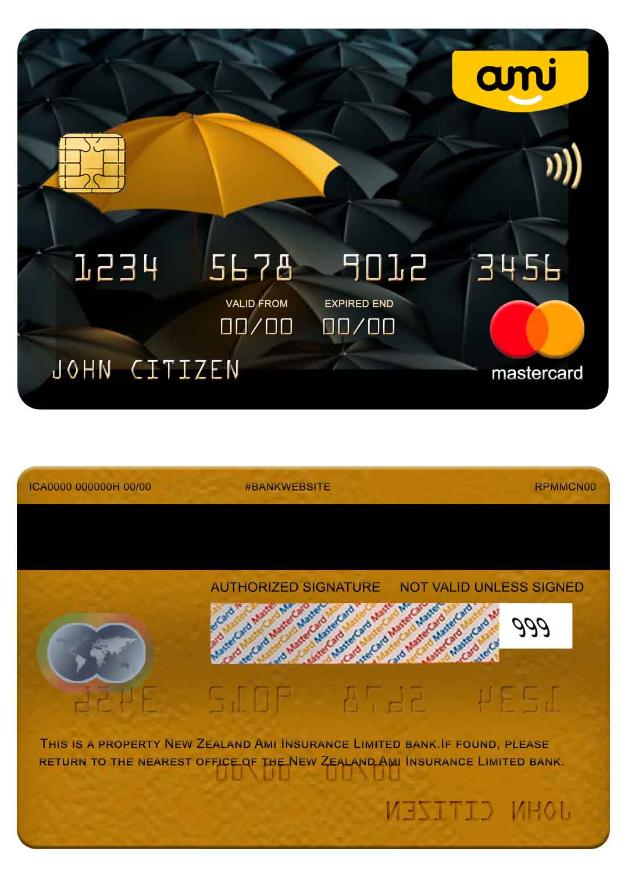 New Zealand Ami Insurance Limited bank mastercard